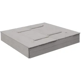 roba Sandkasten mit Deckel aufklappbar zu 2 Bänken Massivholz wetterfest grau