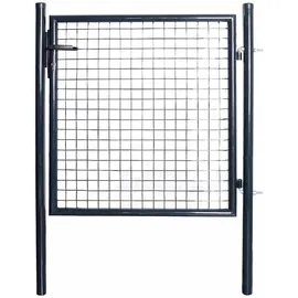 vidaXL Gartentor 100 x 150 cm Grau/Stahl
