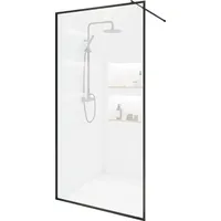 Home Deluxe Baki Walk-In-Dusche 130 x 200 cm schwarz Klarglas