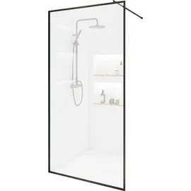 Home Deluxe Baki Walk-In-Dusche 130 x 200 cm schwarz Klarglas