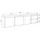 SKRAUT HOME Lowboard 207x50 cm Schwarz Eiche Holzwerkstoff