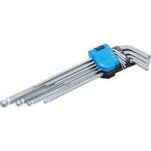 BGS Winkelschlüssel-Satz extra lang Innensechskant/Innensechskant mit Kugelkopf 1,5 - 10 mm 9-tlg.