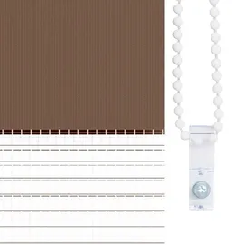 vidaXL Doppelrollo Braun 40x150 cm Stoffbreite 35,9 cm Polyester