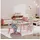 zonekiz Kindersitzgruppe mit Tiermotiv 60 x 44 x 60 cm Kiefer lackiert rosa