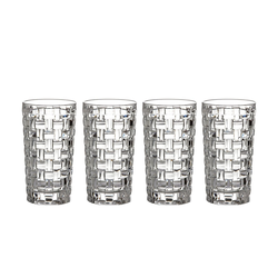Nachtmann Longdrinkglas 4−teiliges Set, Kristallglas, 395 ml, Bossa Nova, Longdrink Gläser 0092075−0, Glas