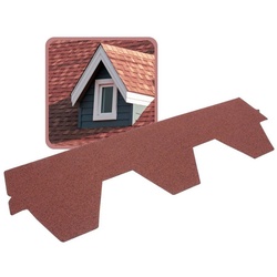 DAPRONA Dachschindeln Dachschindeln, Hexagonal Muster 1m x 32cm, Rot, (20-St), Bitumenschindeldach für Gartenhaus, Carport rot