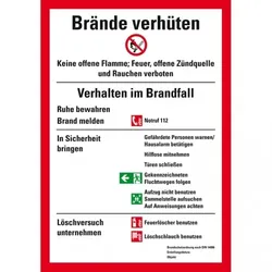 Dreifke® Aushang Brände verhüten, BSO Teil A, Recycling-Verbundplatte, 210x297mm