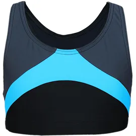 Aquarti Sport Bikini Racerback Bustier & Bikinislip Blau/Schwarz 134