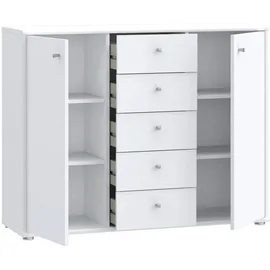 Forte Kommode Tempra 2 108,8 x 85,5 x 34,8 cm Weiß