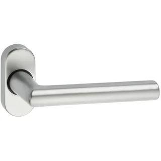 Edi Profiltür-Drückerlochteil Edelstahl Silber
