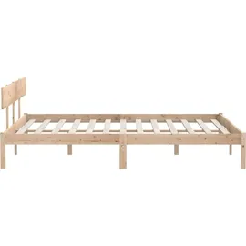 vidaXL Massivholzbett 180 x 200 cm H2 Braun