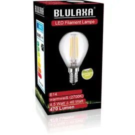 blulaxa® LED Filament Lampe G45 49057 4,5W E14 warmweiß