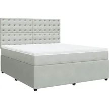 vidaXL Boxspringbett 180 x 200 cm Hellgrau