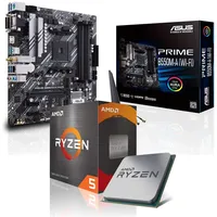 Memory PC Aufrüst-Kit Bundle AMD Ryzen 5 5500 6X 3.6 GHz Prozessor, B550M PRO-VDH Wi-Fi Mainboard (Komplett fertig zusammengebaut inkl. Bios Update und Funktionskontrolle)