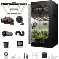 Spider Farmer Grow Box Komplett Set G3000 LED Pflanzenlampe Vollspektrum Dimmbarer Grow Light GrowZelt Kit Komplettes 90x90x180cm Grow Tent Zuchtzelt mit 4 inch/10,2CM Inline Kanalventilator