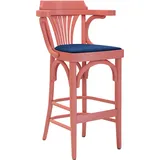 2er-Set Chausey | Bugholz Barhocker | Holz / Samt | Rosa / Blau | Bugholz