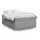 vidaXL Boxspringbett mit Matratze Hellgrau 140x200 cm Stoff