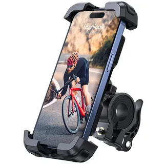 Lamicall Handyhalterung Fahrrad, Handyhalter Motorrad - 2026 Universal 360° Fahrrad Halter für iPhone 17 16 15 14 Pro Max Plus, Air, SE, 13 12 Pro Max Mini, 11, Xs Max, XR, Samsung S25 Smartphone