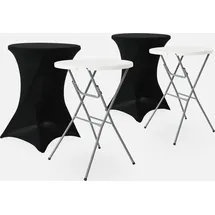 sweeek 2er Set Party Stehtische - 2 Hussen - sweeek