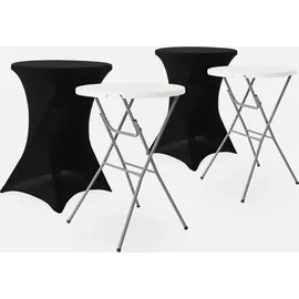 sweeek 2er Set Party Stehtische - 2 Hussen - sweeek