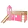 TICAA Hochbett Kasper mit Rutsche und Turm 90 x 200 cm Kiefer massiv natur rosa/pink