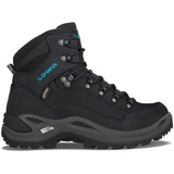 Lowa Renegade GTX Mid Wide Damen asphalt/türkis 40