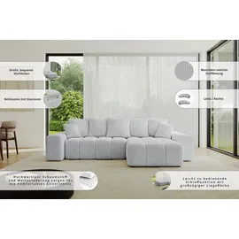 altdecor Ecksofa Cord 2-Sitzer Beige