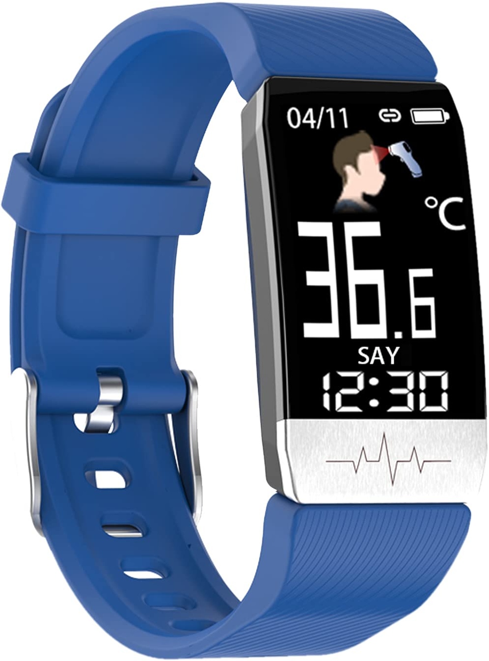 MicLee Damen Herren Fitness Armband EKG PPG Blutdruck Monitor Smartwatch Fitness Tracker Farbbildschirm Fitness Uhr Wasserdicht IP67 Aktivitätstracker Viele Trainingsmodi Uhr Schrittzähler Sportuhr