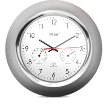 MEBUS 19454 Funk-Wanduhr mit Thermo-/Hygrome