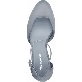 TAMARIS Damen Pumps mit Blockabsatz, blau, 38 EU