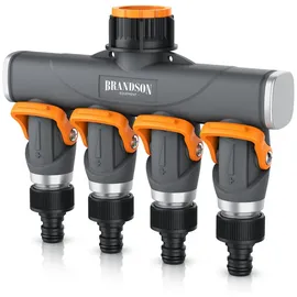 Brandson 4-Wege Schlauchverteiler 3/4 Zoll schwarz