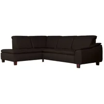 58 aufm Kessel Eckcouch Flachgewebe 1-Sitzer Braun