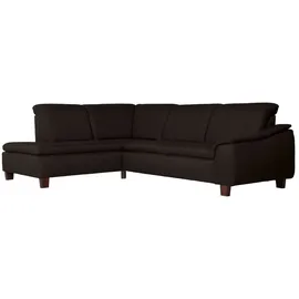 58 aufm Kessel Eckcouch Flachgewebe 1-Sitzer Braun