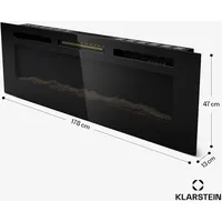 Klarstein Galeras 178 Elektrischer Wandkamin 1800W LED