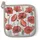 Ambiente Home Ambiente Topflappen Baumwolle 20x20cm mit Mohn Blumen Motiv - wattiert & hitzebeständig - Küchenhelfer zum Kochen Backen Grillen - Kochzubehör Backzubehör Grillzubehör - Topfuntersetzer Weiß Rot