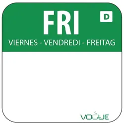 Vogue Selbstauflösende Lebensmittelrotationsetiketten Freitag