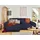 best mobilier Garance – Ecksofa beidseitig montierbar - 4-sitzer – aus Cord Nachtblau