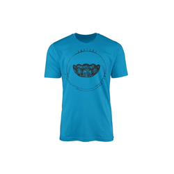 Sinus Art T-Shirt Vintage Herren T-Shirt Kristallschale blau XXL
