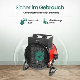 EMERIO Heizlüfter FH-128620 3000 W Schwarz/Rot