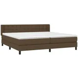 vidaXL Boxspringbett mit Matratze Dunkelbraun 200x200 cm Stoff