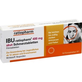 Ratiopharm Ibu-ratiopharm 400 mg akut Schmerztabletten 10 St.