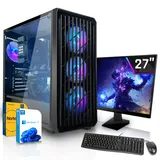 Office Komplett Set PC•Ryzen 5 7600X•32GB-6000 CL30 Kingston FURY•2TB NVMe•27 Zo