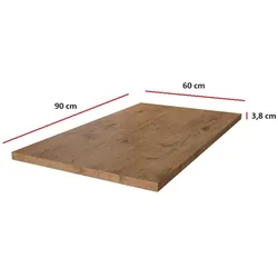 Arbeitsplatte 90 cm 38 mm Küchenzeile Küchenblock Eiche Lancelot Küche Vigo