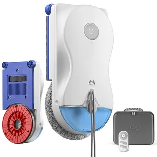 Hutt R10 Fensterputzroboter, Hybrid Nass-Trocken Reinigungssystem mit rotierender Nassreinigung & raupengetriebenem Trockenwischen, bis zu 7000 Pa Saugleistung, HydroJet Doppelspray