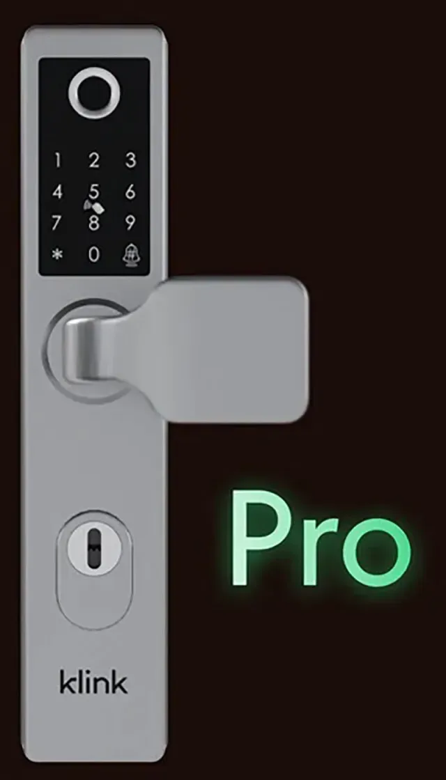 Klink elektronischer Türschloss Türgriff Fingerabdruck Smart One Pro Silber