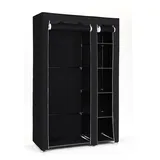 Songmics Kleiderschrank XL 110 x 175 x 45 cm Schwarz