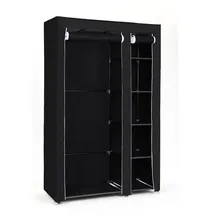 Songmics Kleiderschrank XL 110 x 175 x 45 cm Schwarz