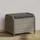 vidaXL Gartenhocker mit Kissen Grau 58x46x46 cm Poly Rattan
