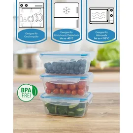 classbach Frischhaltedose rechteckig transparent 1 l 5-teiliges Set