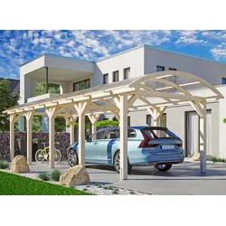 Einzelcarport SKANHOLZ "Franken", beige (natur), H: 220cm, Carports